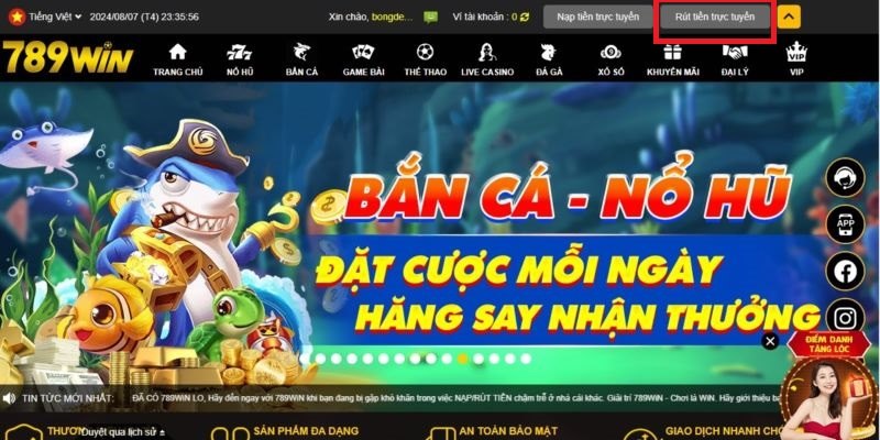 Những tiêu chí cần có khi rút tiền 789Win